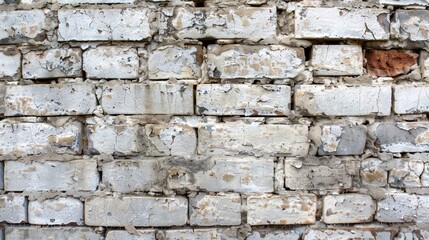 Obraz premium Wide old white brick wall texture for home or office design background