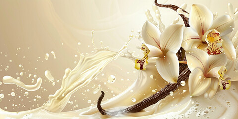 
Beautiful Flower with Golden Petals in Water Surrounded by Wave-Like Motion