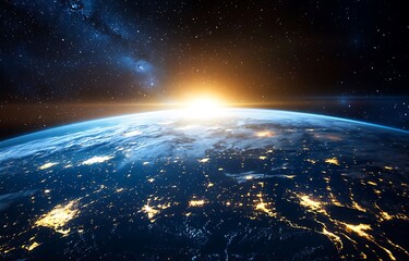 A Stunning View of Earth at Dawn from Space