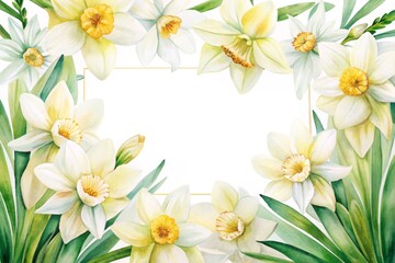 Daffodils wedding card template