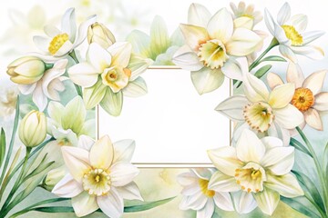 Daffodils wedding card template