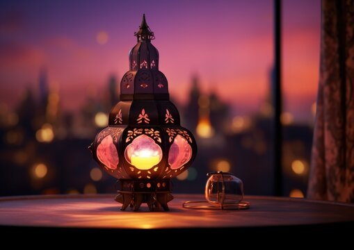 Arabian lantern with Jibril decoration