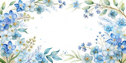  forget-me-nots frame template