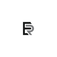 ER or RE abstract letter outstanding professional business awesome artistic branding company different colors illustration logo design.