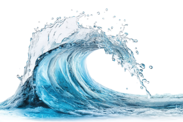 Water Wave. Wave. Transparent. Cutout..Wave Isolated with Alpha Transparency.