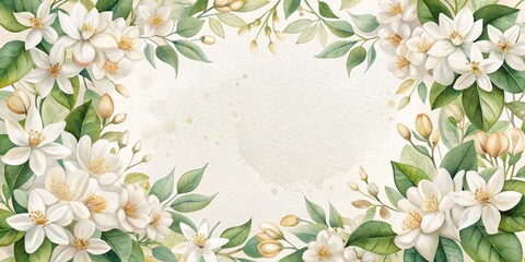 Obraz premium jasmine card invitation template