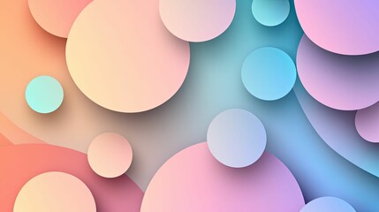 Abstract Background with Overlapping Pastel Circles