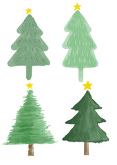 手書きクリスマスツリー