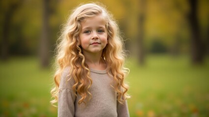 Obraz premium Charming Young Girl in Nature