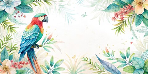 Obraz premium Parrot frame template 