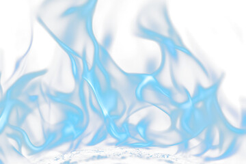 Fototapeta premium Glowing Blue Flame Effect Overlay on Transparent Background