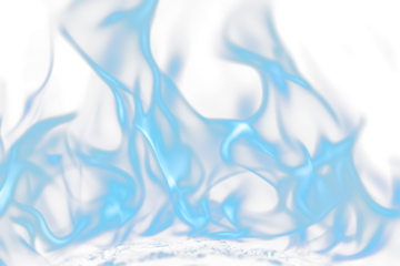 Glowing Blue Flame Effect Overlay on Transparent Background