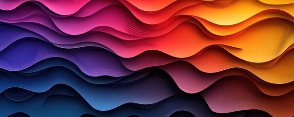 Abstract Colorful Paper Waves