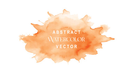 Obraz premium Abstract orange watercolor vector background. Vibrant orange and yellow watercolor splash with a smooth, flowing texture on a white background. Perfect for creative projects and backgrounds.