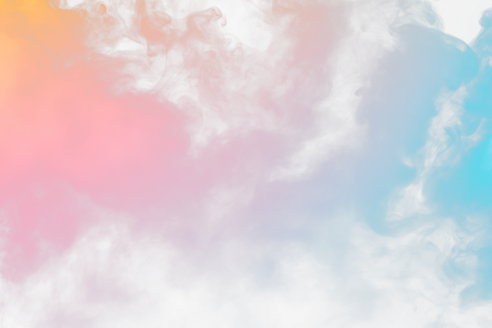 Colorful Fog Effect with Smoke on Transparent Background