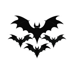 Fototapeta premium Cute Cartoon Bats Vector Illustration for Halloween