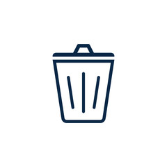 Vector Trash Bin Logo Flat Design