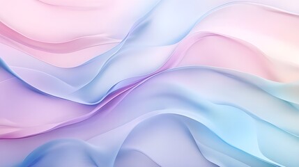 Serene Flow of Abstract Waves in Soft Pastel Colors for Wellness and Relaxation Background.