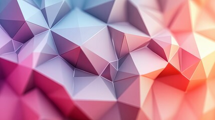 Abstract Background with Pink, Purple, and Orange Polygonal Shapes