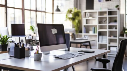 Naklejka premium Modern Office Workspace
