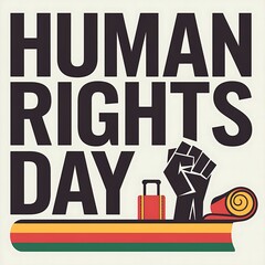 Human Rights Day Banner with Fist