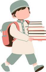 Muslim boy illustration