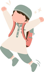 Muslim boy illustration