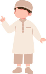 Muslim boy illustration
