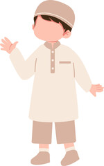 Muslim boy illustration