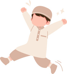Muslim boy illustration