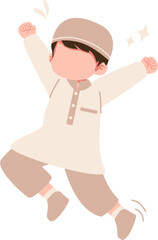 Muslim boy illustration