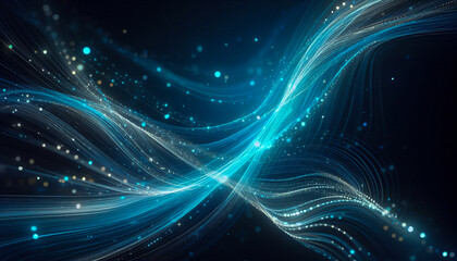 Fototapeta premium Abstract lines blue and white, luminous of light flowing curve, combining electric blue and subtle white colors