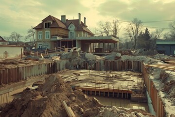 construction of a low-rise building according to the project