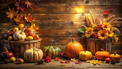 Warm And Inviting Autumnal Backdrops Featuring Rustic Textures, Rich Hues, And Seasonal Elements Suitable For Thanksgiving Celebrations.