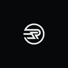 ER or RE abstract letter outstanding professional business awesome artistic branding company different colors illustration logo design.