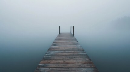 Foggy Lake and Dock