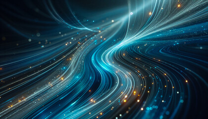Abstract lines blue and white, luminous of light flowing curve, combining electric blue and subtle white colors