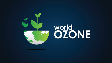 World ozone day vector illustration design background, poster, banner