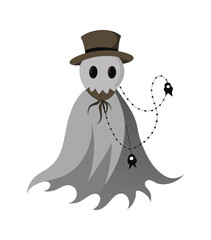 Spooky ghosts Vector Illustration for Halloween