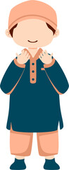 Muslim kid illustration
