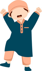 Muslim kid illustration