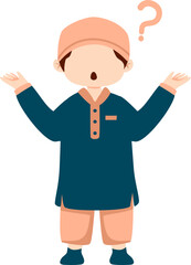 Muslim kid illustration