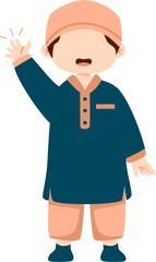 Muslim kid illustration