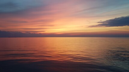 Fototapeta premium Serene Sunset Over Calm Waters