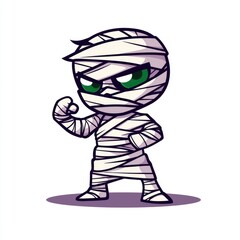 Obraz premium Cute Cartoon Mummy Character Illustration