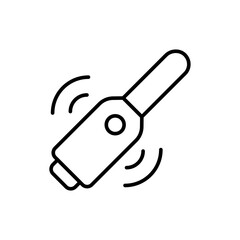 Radiation detector outline icons, minimalist vector illustration ,simple transparent graphic element .Isolated on white background