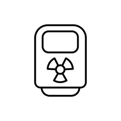 Radiation detector outline icons, minimalist vector illustration ,simple transparent graphic element .Isolated on white background