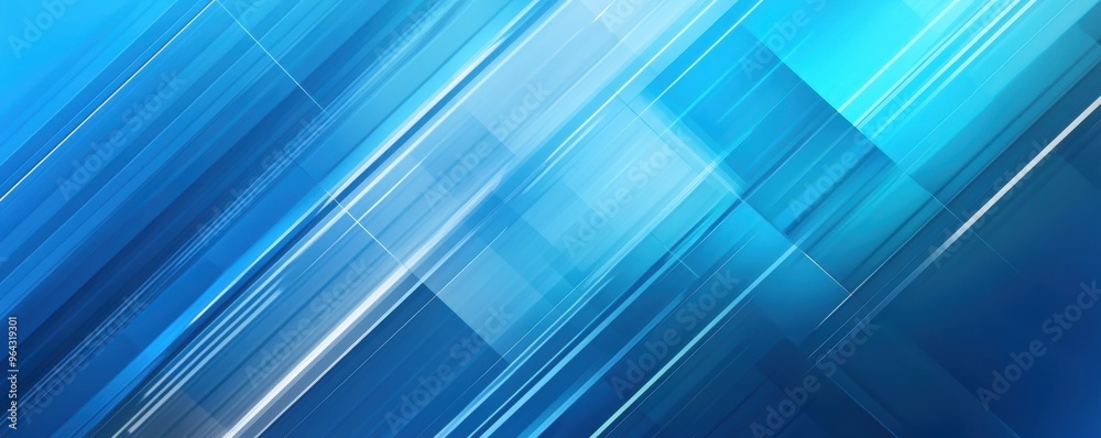Poster blue gradient background with dynamic diagonal lines creating a sense of futuristic design and digit