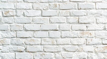 Obraz premium Textured White Brick Wall Background for Design and Decor