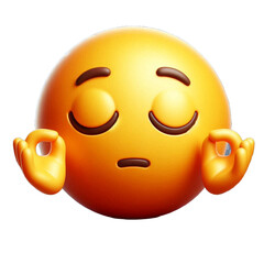 emoji 3d smiley face smile isolated on transparent background - Generative AI	